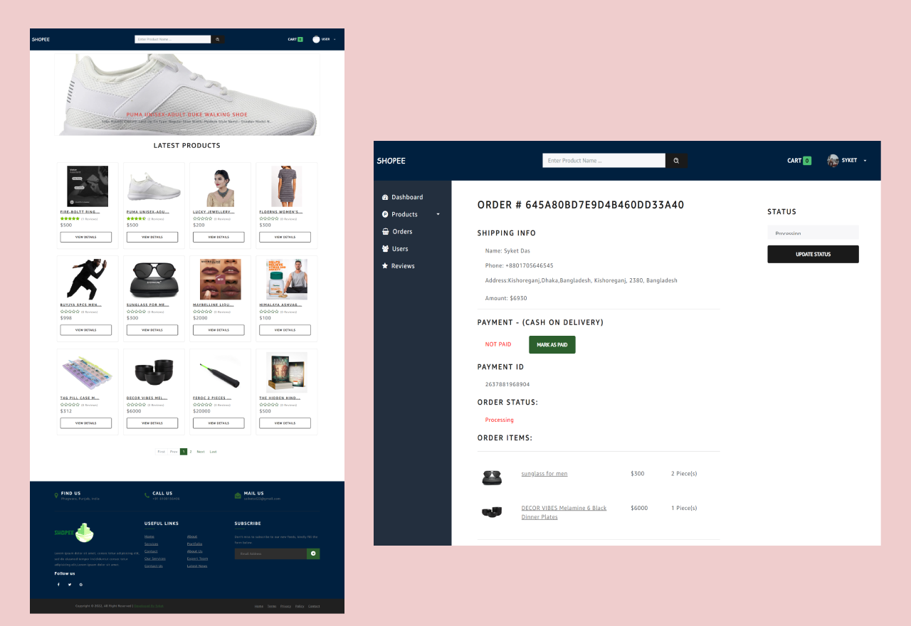 Shopee - Full-Stack E-commerce Website